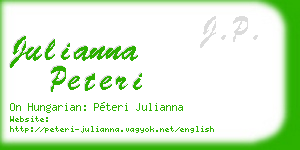 julianna peteri business card